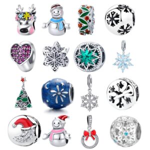 925 Sterling Silver Christmas Themed Charms