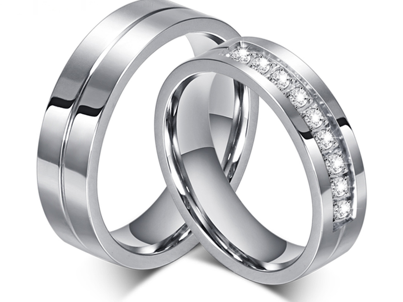 Elegant Solid Silver Couple Ring