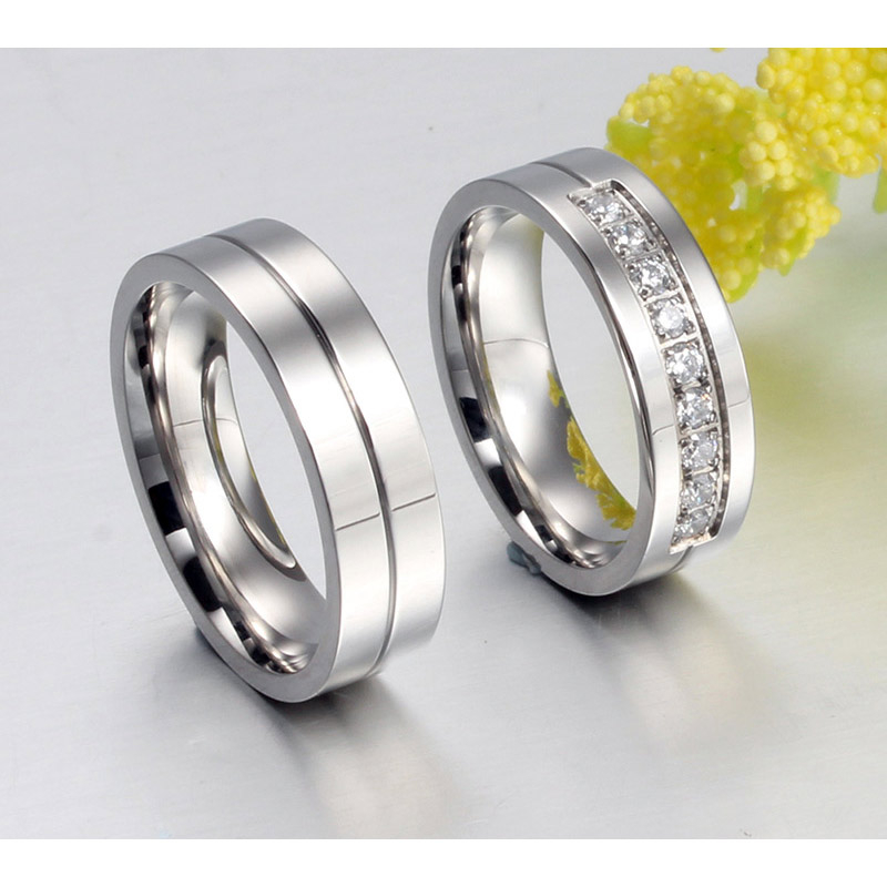 Elegant Solid Silver Couple Ring - Image 5