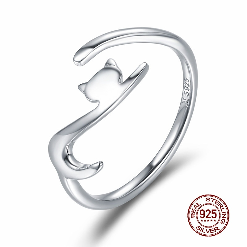 Women's Elegant Thin Silver Ring with Zirconia - Image 6