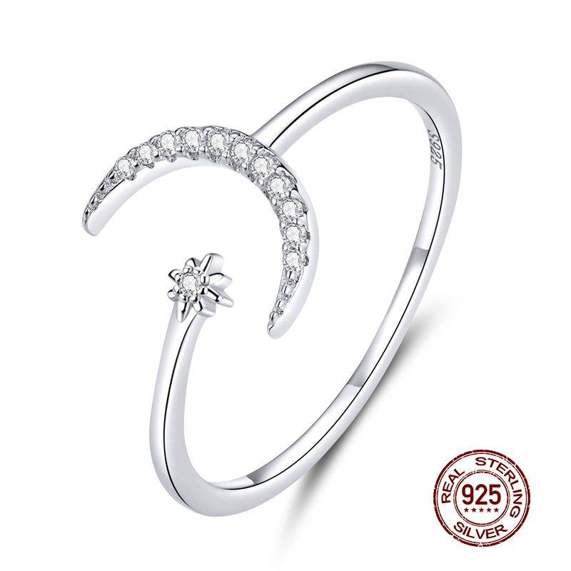 Women's Elegant Thin Silver Ring with Zirconia - Image 2